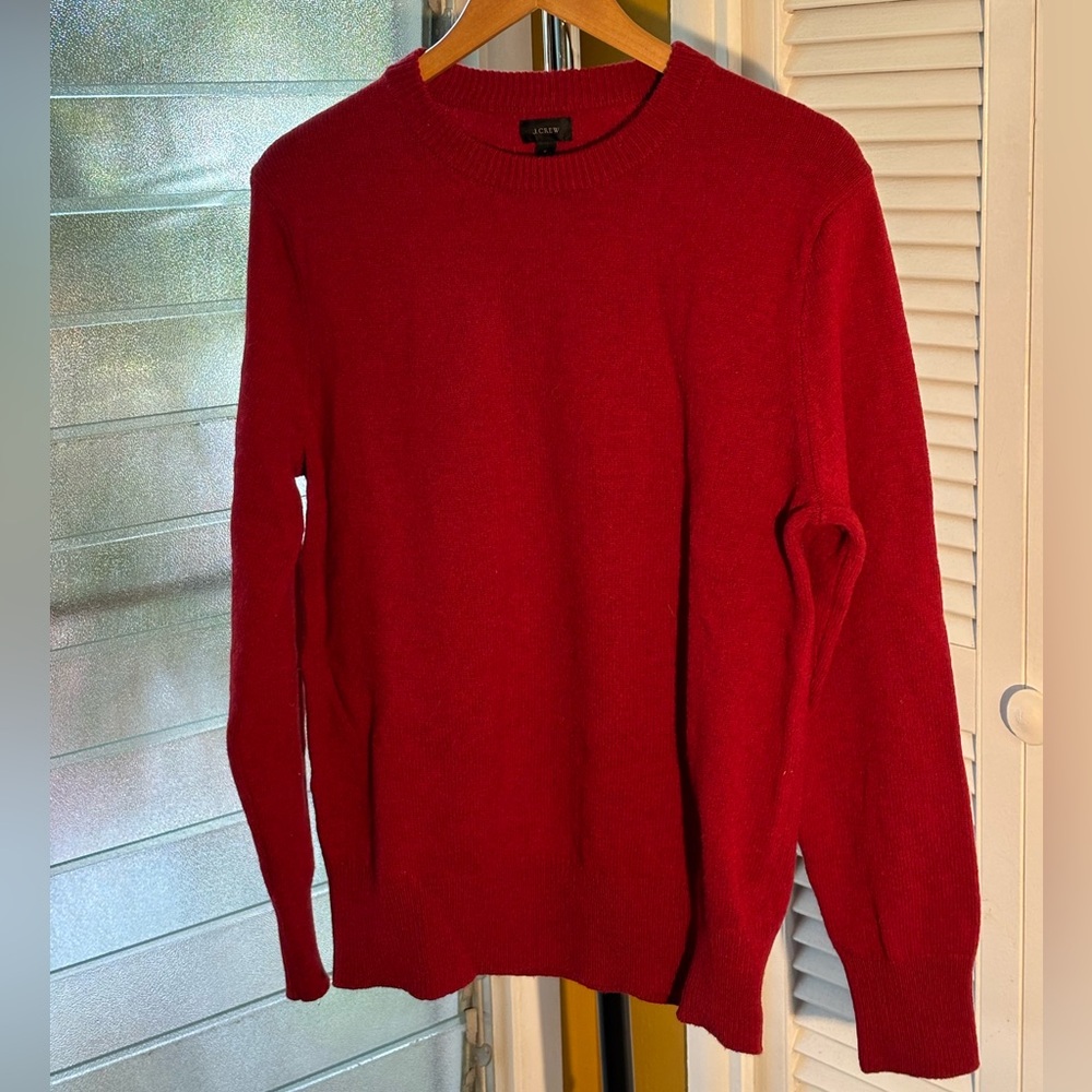 J. Crew Red Lambs Wool Sweater